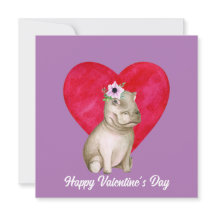 Cute Hippo Valentine