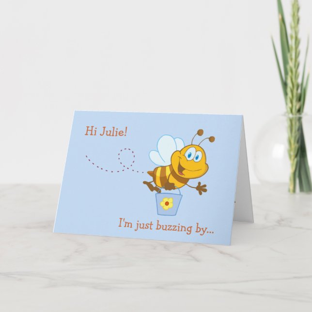 Tarjeta Cute Honey Bee Kid's Birthday Card (Anverso)