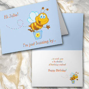 Tarjeta Cute Honey Bee Kid's Birthday Card