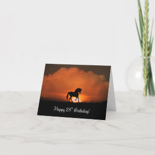 Tarjeta Cute Horse Happy 28th Birthday Super Sweet Card