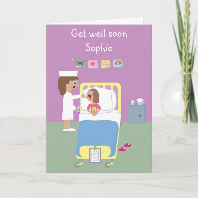 Tarjeta Cute Hospital se recuperará pronto (Anverso)