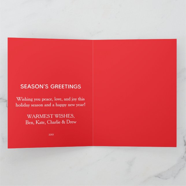 Tarjeta Cute Husky Dog Christmas Winter Seamless Pattern  (Interior)