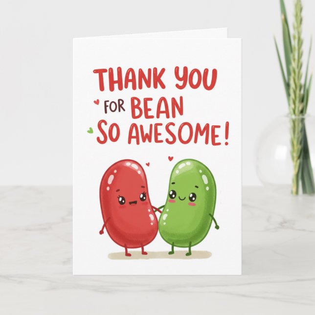 Tarjeta Cute Jelly Bean Couple - El día de San Valentín (Anverso)