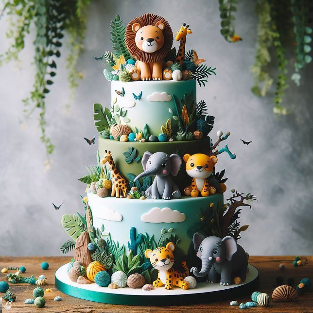 TARJETA CUTE JUNGLE ANIMALES TEMÁTICOS NIÑOS CUMPLEAÑOS (Subido por el creador)