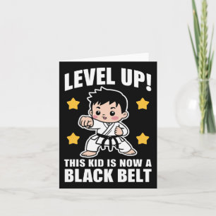 Tarjeta Cute Karate Black Belt Achieving Niños