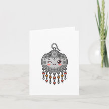 Cute Kawaii Amazigh PendientePegatina de plata mar