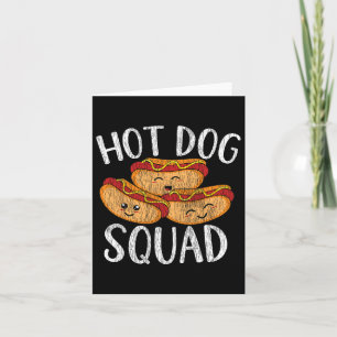 Tarjeta Cute Kawaii Hot Dog Squad Bbq Familia Hombres Coin
