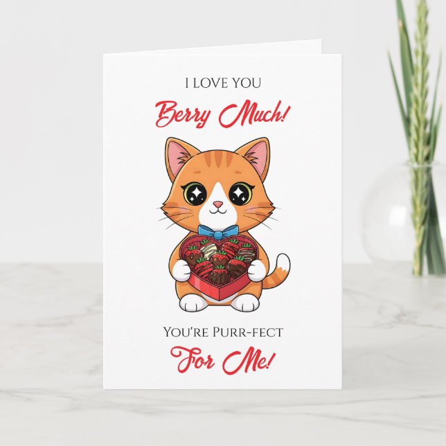 Tarjeta Cute Kawaii Puns de San Valentín (Anverso)