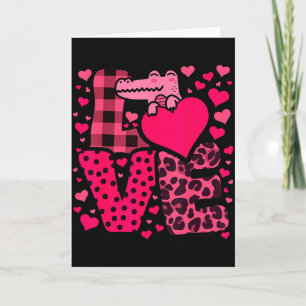 Tarjeta Cute Kawaii San Valentín Cocodrilos Corazones de A