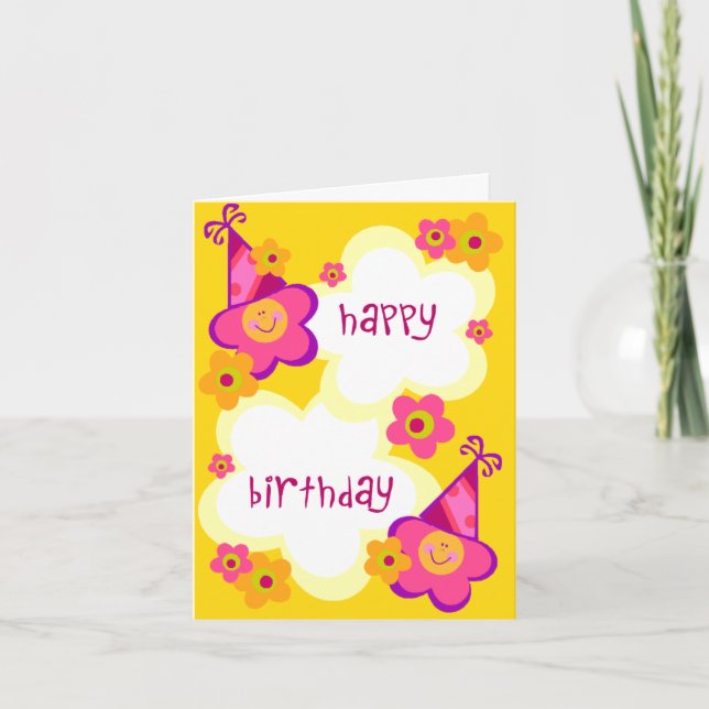 Tarjeta Cute Kids Birday Cards (Anverso)