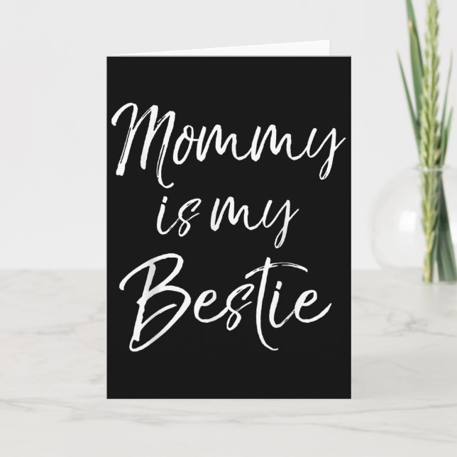 Tarjeta Cute Kids Mom Is My Friend Gift Mommy Is My Ie  (Anverso)
