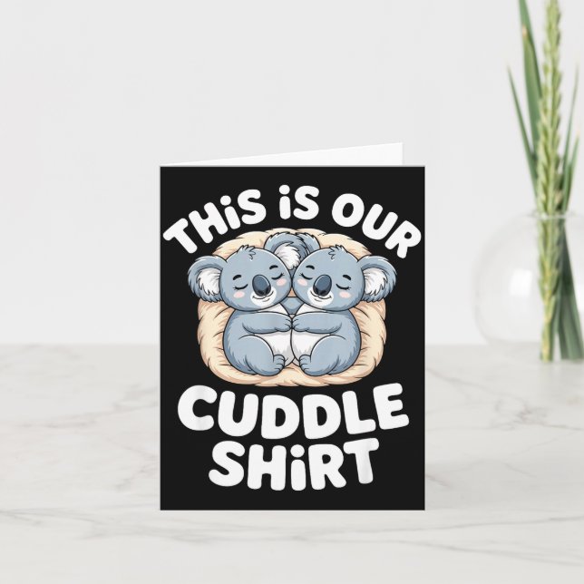 Tarjeta Cute Koala Couple Nest This Is Our Cuddle  (Anverso)