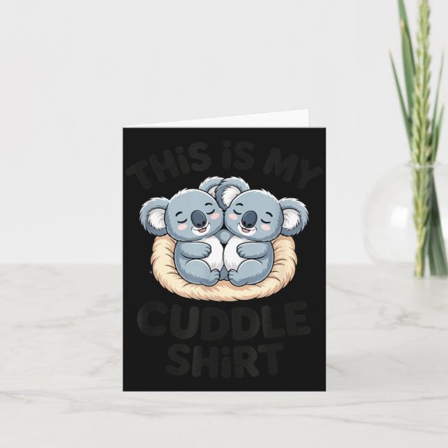 Tarjeta Cute Koala Couple This Is My Cuddle  (Anverso)