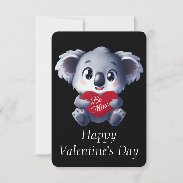 Tarjeta Cute Koala Valentine Card (Anverso)
