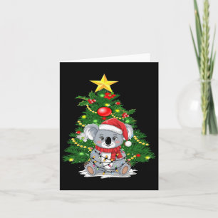 Tarjeta Cute Koala Y Árbol De Navidad Koala Lover Christma