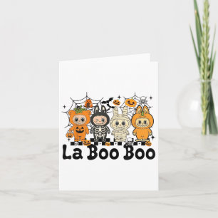 Tarjeta Cute Laboo Boo Ghost Halloween Para Adultos Y Niño
