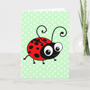 Tarjeta Cute Ladybug