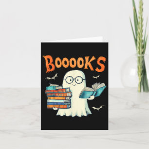 Tarjeta Cute libro fantasma leyendo libros de profesores d