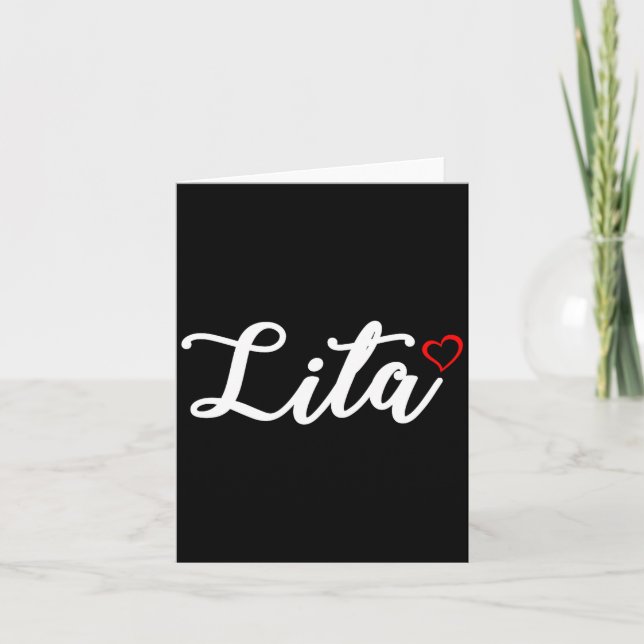 Tarjeta Cute Lita Lover Gift For Women Grandma Christmas  (Anverso)