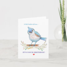 Cute Little blue birdie me dijo que es tu cumpleañ