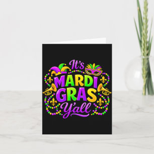 Tarjeta Cute Little Miss Mardi Gras Seis