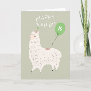 Tarjeta Cute Llama Happy Birday