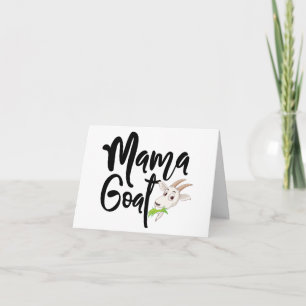 Tarjeta Cute Mama Goat BLANK