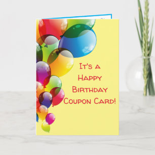 Tarjeta Cute Mamá's Birthday Coupon Card