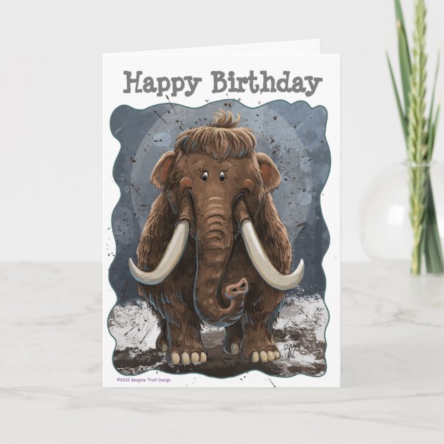 Tarjeta Cute Mastodon (Anverso)