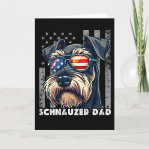 Tarjeta Cute Mini Schnauzer Papá Perro Día del Padre Bande