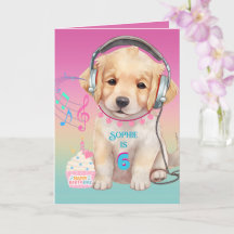Cute Music Love Golden Retriever Personalizado