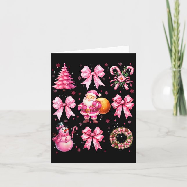 Tarjeta Cute Nk Santa Coquette Snowman Christmas Xmas Wome (Anverso)