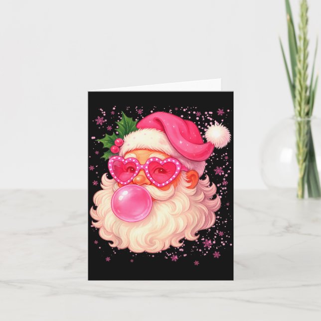 Tarjeta Cute Nk Santa Snowflake Christmas Pajamas Xmas Gir (Anverso)