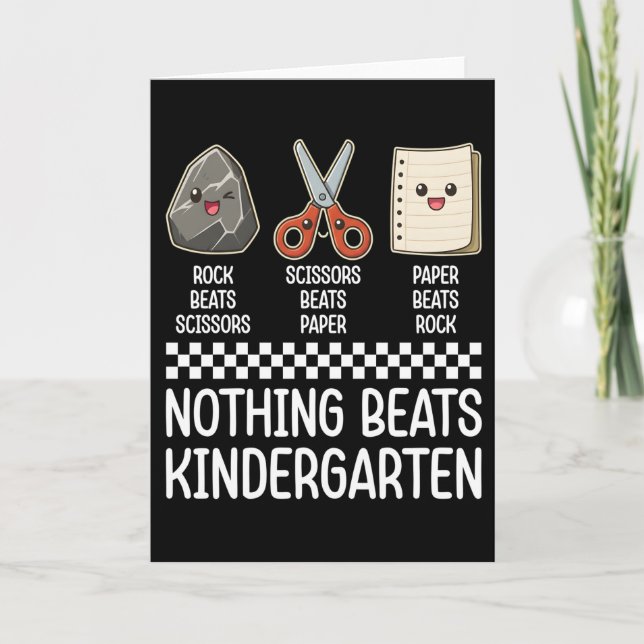 Tarjeta Cute Nothing Beats Kindergarten Teacher Humor (Anverso)
