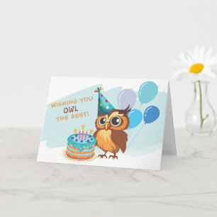 Tarjeta Cute Owl Birthday