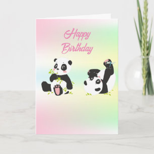 Tarjeta Cute panda