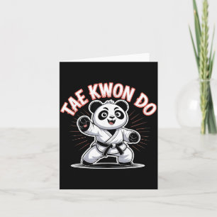 Tarjeta Cute Panda Taekwondo - Divertido MMA TKD Coreano