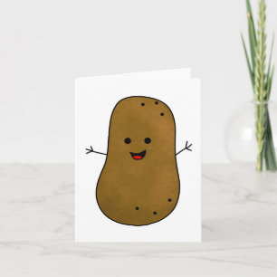 Tarjeta Cute Papa Cartoon Patata Uso Genérico 