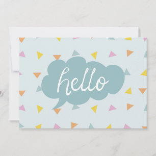 Tarjeta Cute Pastel Hello