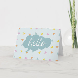 Tarjeta Cute Pastel Hello