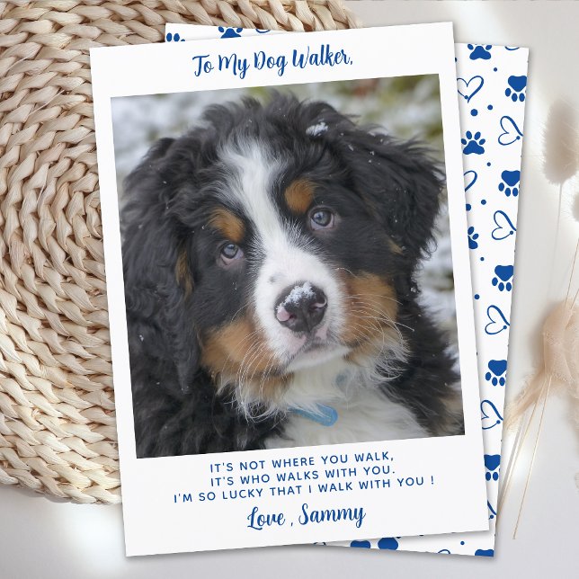 Tarjeta Cute Perro Walker Personalizado Mascota Puppy Foto (Subido por el creador)