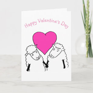 Tarjeta Cute Personalizado Lambs Valentine