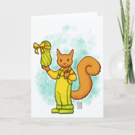 Tarjeta Cute Personalizado Squirrel Peanut Present