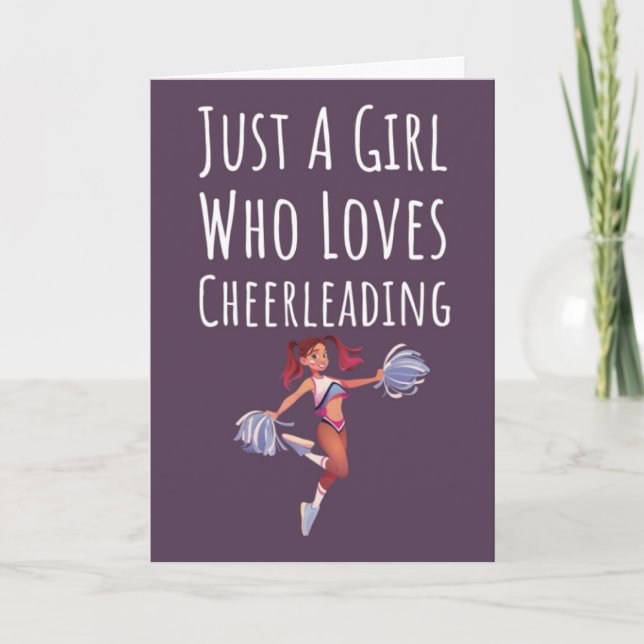 Tarjeta Cute Pink Cheerleading Cards For Baby Girls Kids (Anverso)