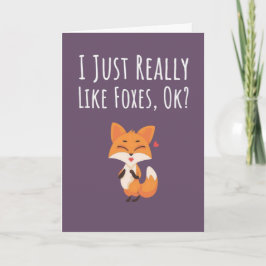Tarjeta Cute Pink Fox Cards Girls For Kids For Her