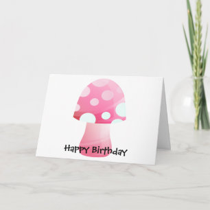 Tarjeta Cute Pink Morsel Mushroom