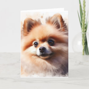 Tarjeta Cute Pomeranian
