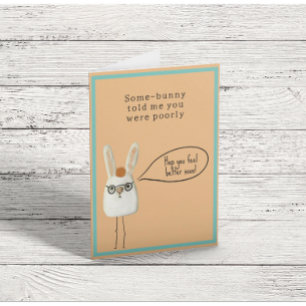 Tarjeta Cute, ponte bien pronto