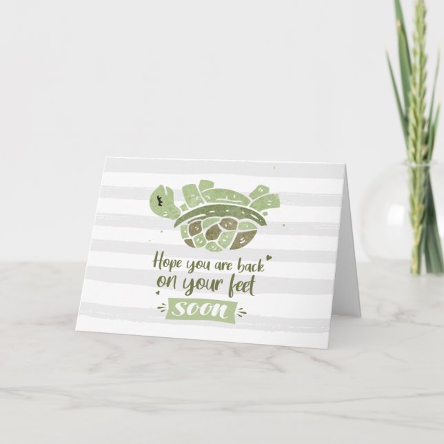 Tarjeta Cute, ponte bien pronto espero que estés de vuelta (Anverso)