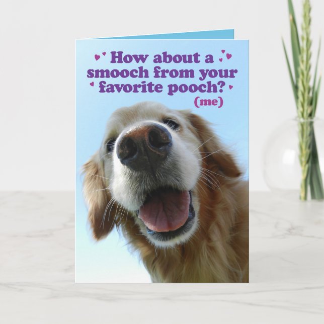 Tarjeta Cute Pooch Golden Retriever Mother's Day Card (Anverso)